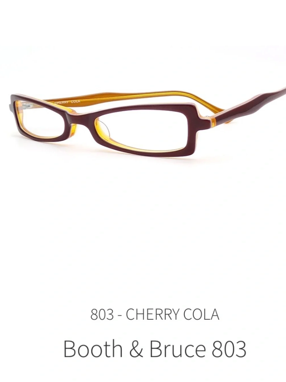 Booth And Bruce Designer Frames Made In England 803 Cherry Cola Brown Hard Case.